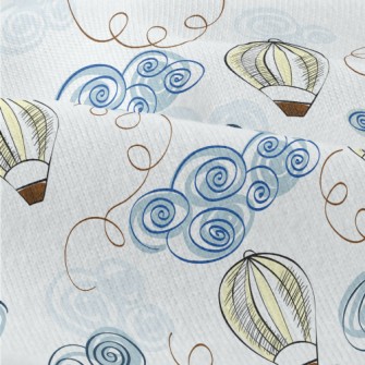 Hand Drawn Hot Air Balloon Doo Modern Jersey