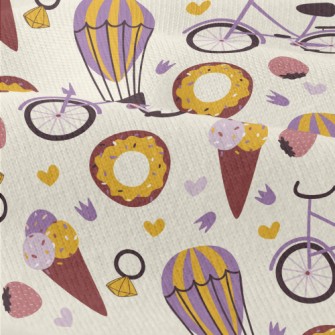 Cartoon Desserts And Transport Modern Jersey