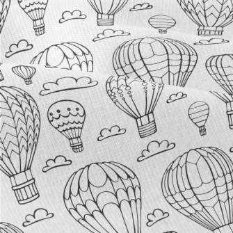 Hand Drawn Hot Air Balloon And Modern Jersey