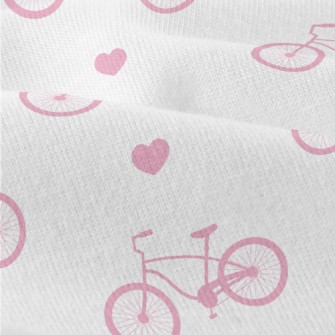 Pink Bicycle And Love Heart Modern Jersey