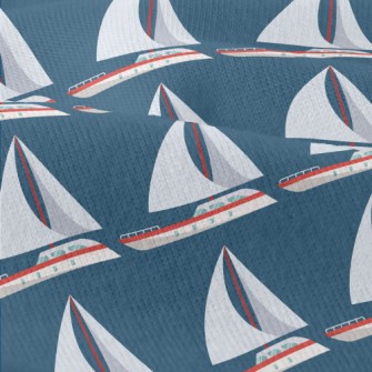 Simple Sailboat Pattern Modern Jersey