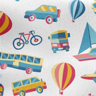 Cartoon Color Matching Transpo Jersey Backed Fleece