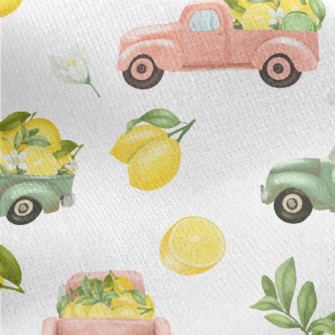 Old Truck Carrying Lemons Jersey Backed Fleece