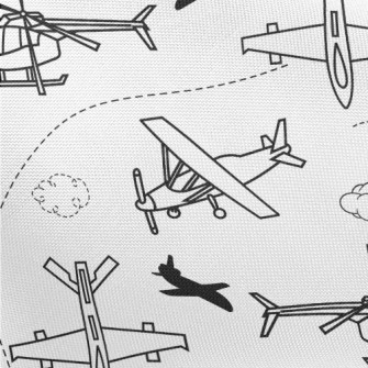 Helicopters And Airplanes Pongee