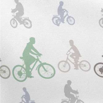 Cyclist Silhouette Pongee