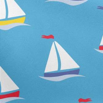 Cute Cartoon Sailboat Pongee