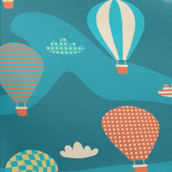 Colorful And Cute Hot Air Ball Pongee