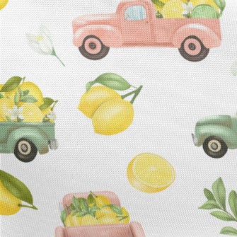 Old Truck Carrying Lemons Pongee