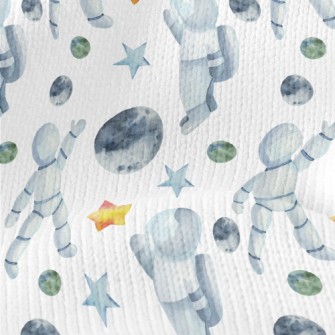 Watercolor Space Elements Stretch Jersey