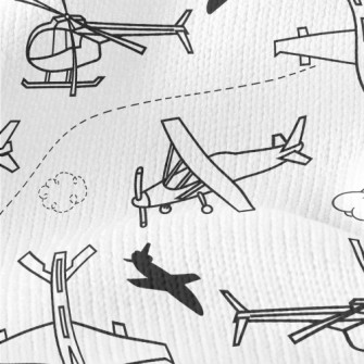 Helicopters And Airplanes Stretch Jersey