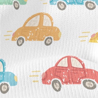 Cute Colorful Cars Stretch Jersey