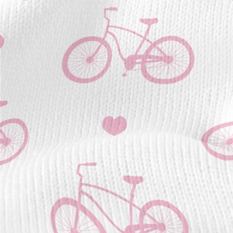 Pink Bicycle And Love Heart Stretch Jersey