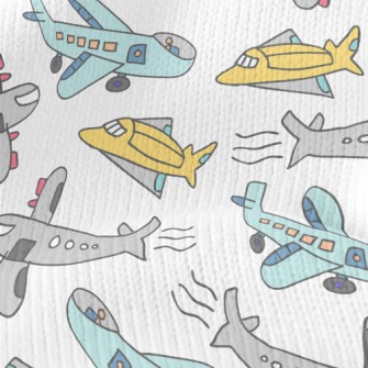 Children&#39;s Airplane Graffi Stretch Jersey