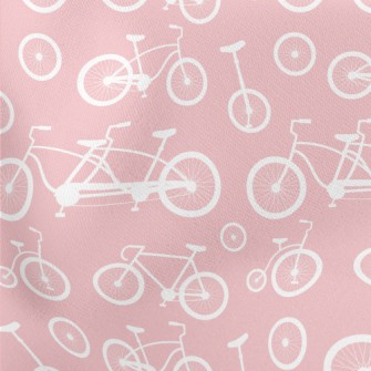 Various Bicycle Silhouettes Lightweight Cotton Poplin