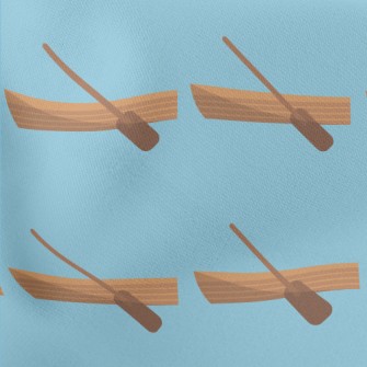 Canoe And Paddle Lightweight Cotton Poplin