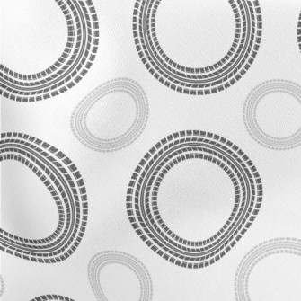 Circular Wheel Print Lightweight Cotton Poplin