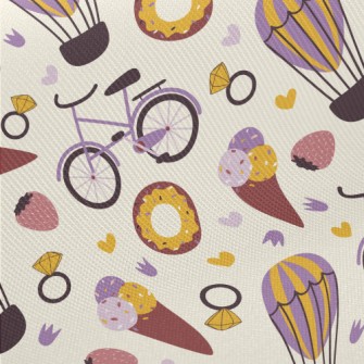 Cartoon Desserts And Transport Midweight Cotton Poplin