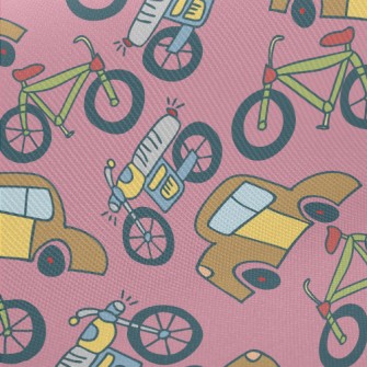 Children&#39;s Transportation  Midweight Cotton Poplin