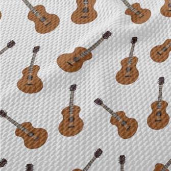 Cartoon Acoustic Guitar Birdseye Piqué