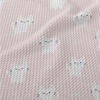 White Mouthless Kitten Birdseye Piqué