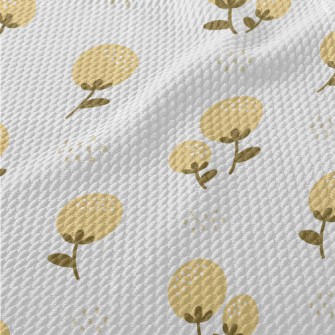 Cute Yellow Buds Birdseye Piqué