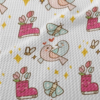 Romantic Spring Morning Birdseye Piqué