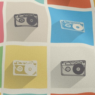Retro Cassette Tape Chiffon