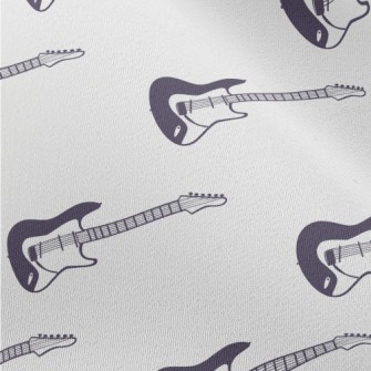 Hand Drawn Electric Guitar Chiffon