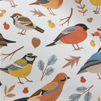 Winter Forest Birds Chiffon