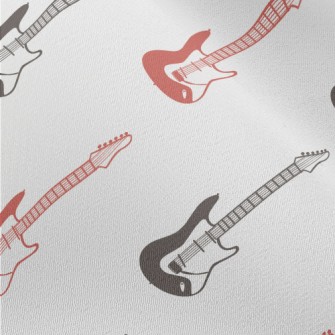 Two-color Hand-painted Guitar Chiffon