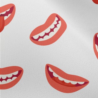 Cartoon Smiling Mouth Chiffon