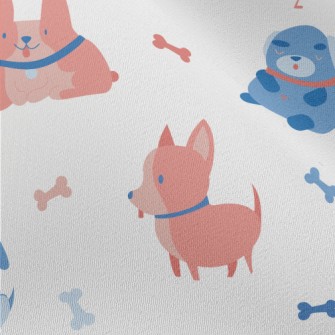 Contrast Color Puppy Graffiti Chiffon