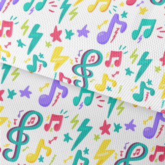 Colorful Musical Note Graffiti Waterproof Oxford
