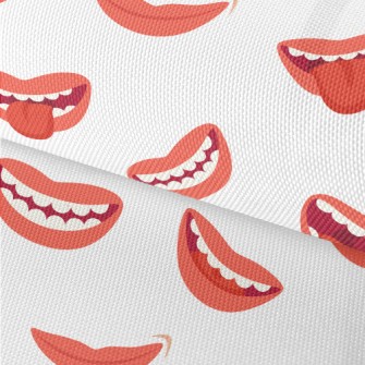 Cartoon Smiling Mouth Waterproof Oxford