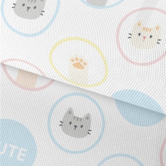 Cartoon Cat Circle Waterproof Oxford