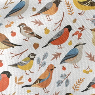 Winter Forest Birds Waterproof Canvas