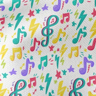 Colorful Musical Note Graffiti Waterproof Canvas