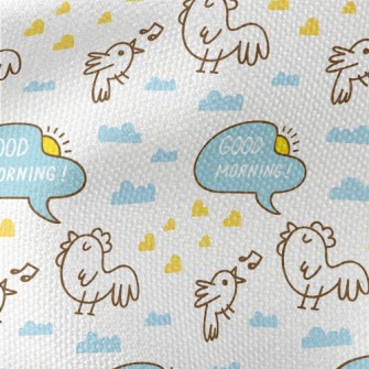 Hand Drawn Good Morning Rooste Waterproof Canvas