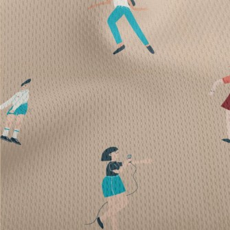 People Singing And Dancing Athletic Mesh Flat Back