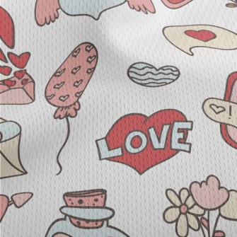 Romantic Valentine's Day D Athletic Mesh Flat Back