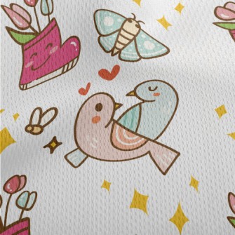 Romantic Spring Morning Athletic Mesh Flat Back