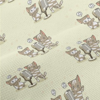 Singing Cute Cat Performance Linen