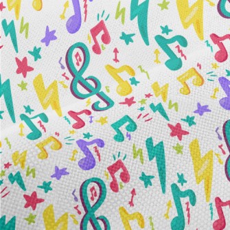 Colorful Musical Note Graffiti Performance Linen