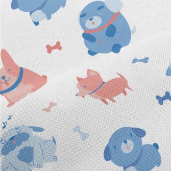 Contrast Color Puppy Graffiti Performance Linen