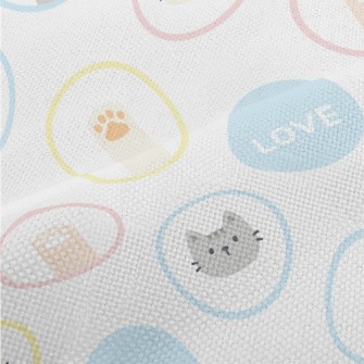 Cartoon Cat Circle Performance Linen