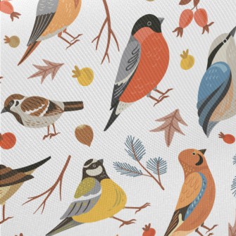 Winter Forest Birds Twill
