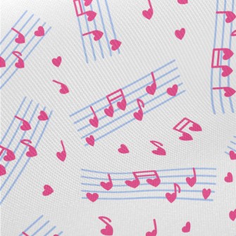 Love Music Notes Twill