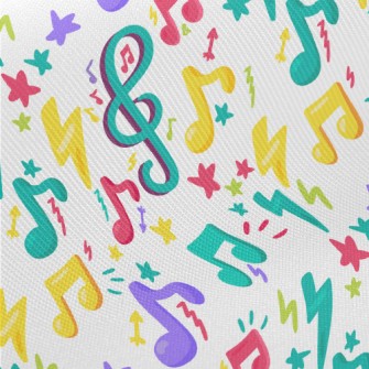 Colorful Musical Note Graffiti Twill