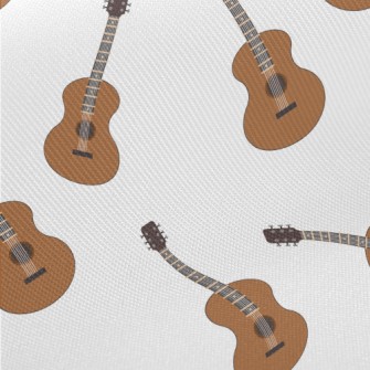 Cartoon Acoustic Guitar Twill