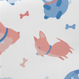 Contrast Color Puppy Graffiti Twill
